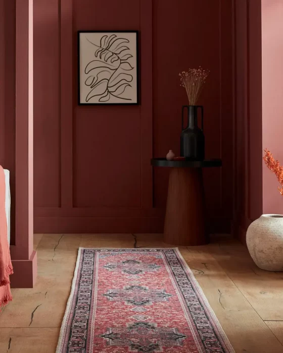 deco couloir tapis rouge persan