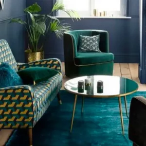 deco bleu canard dore