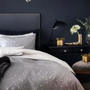 deco chambre bleu nuit gris