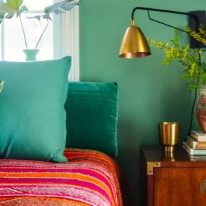 deco chambre vert rouge