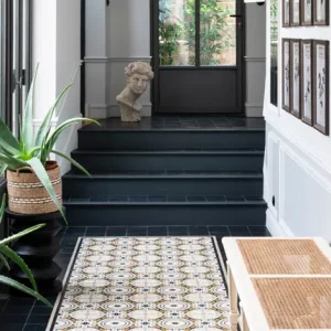 deco couloir noir blanc