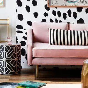 deco noir blanc rose