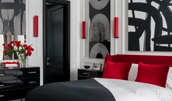 deco noir blanc rouge