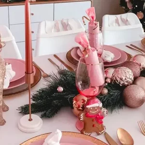 deco table noel rose or