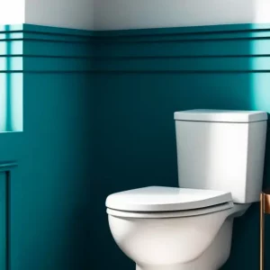 deco toilettes wc bleu canard