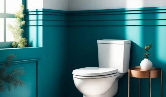 deco toilettes wc bleu canard