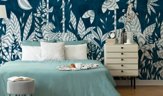 deco tropicale bleu