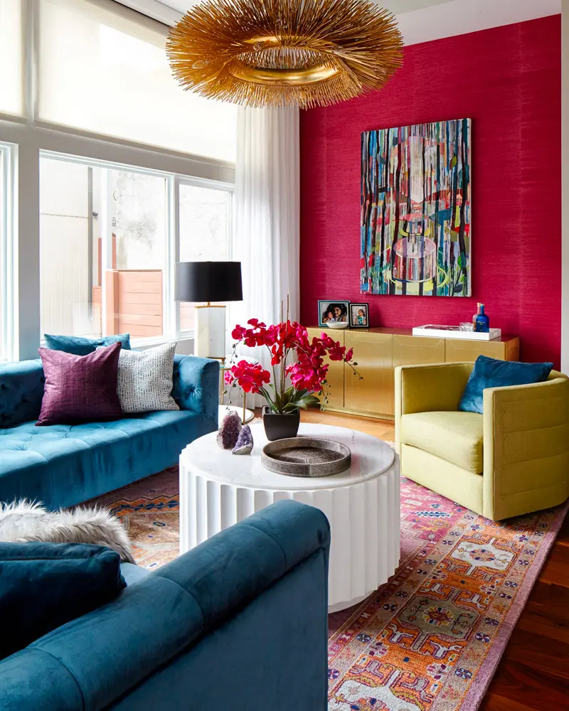 deco salon blanc dore rouge