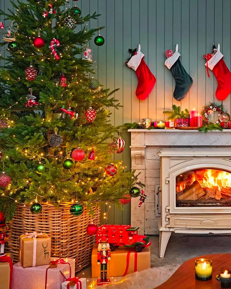 deco noel vert rouge scandinave