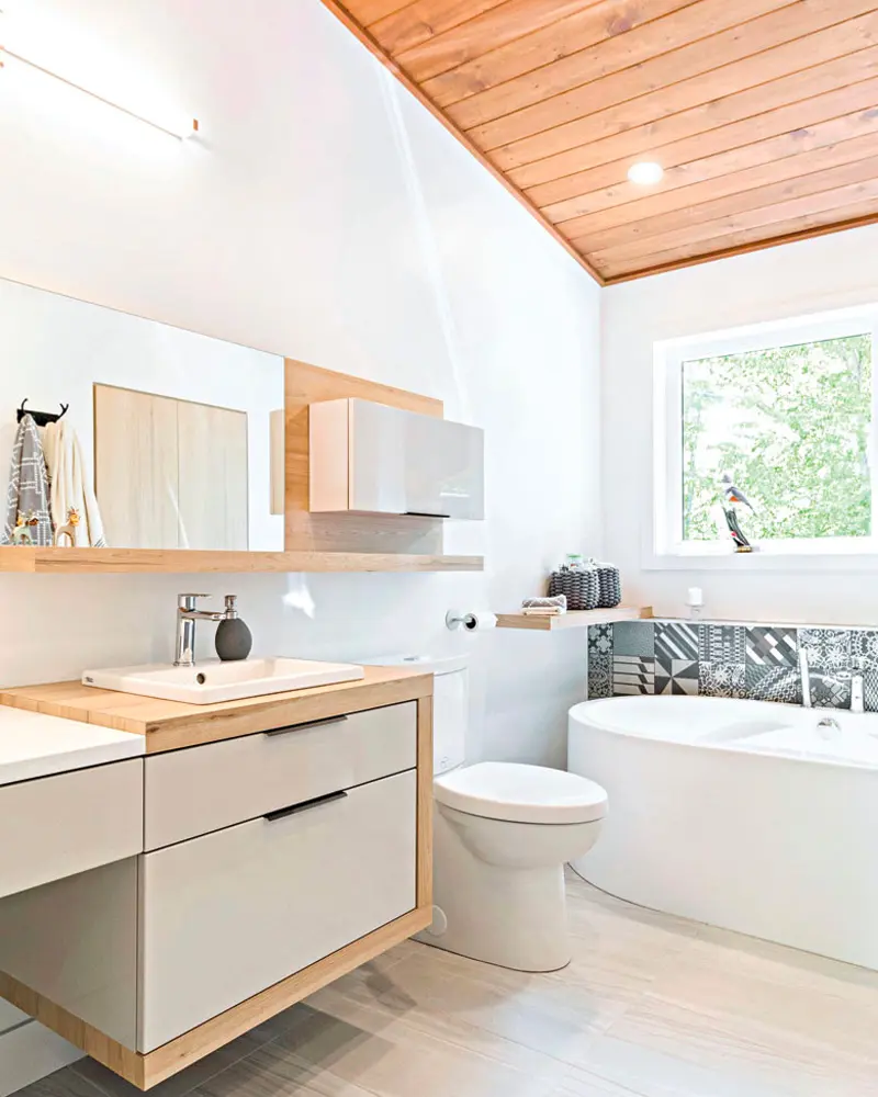 deco salle de bain scandinave blanc bois