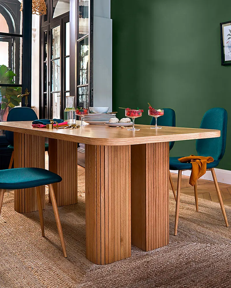 table a manger zen pieds tasseaux