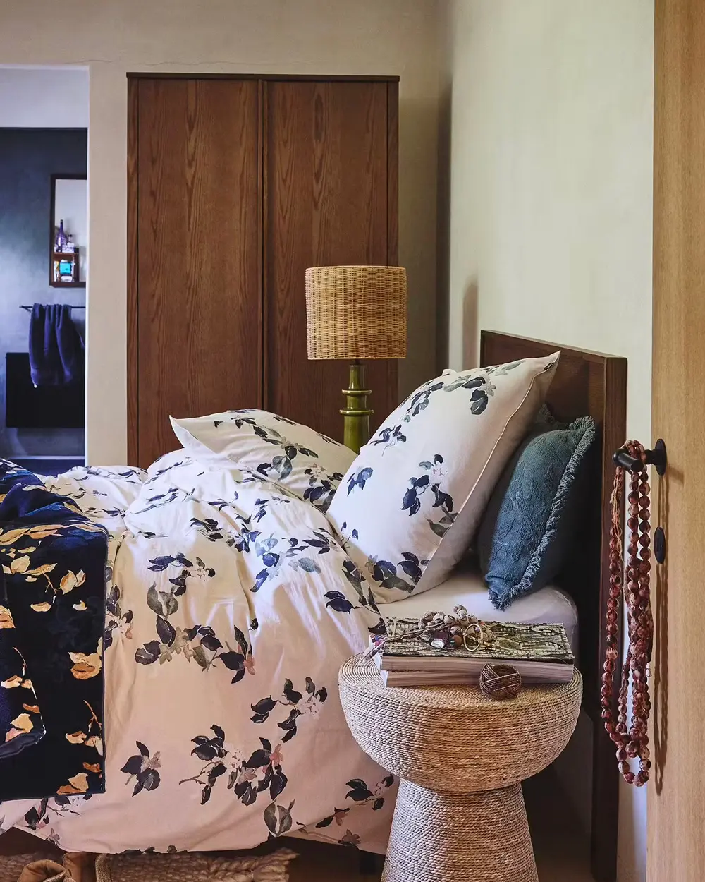 tete de lit moderne bois fonce