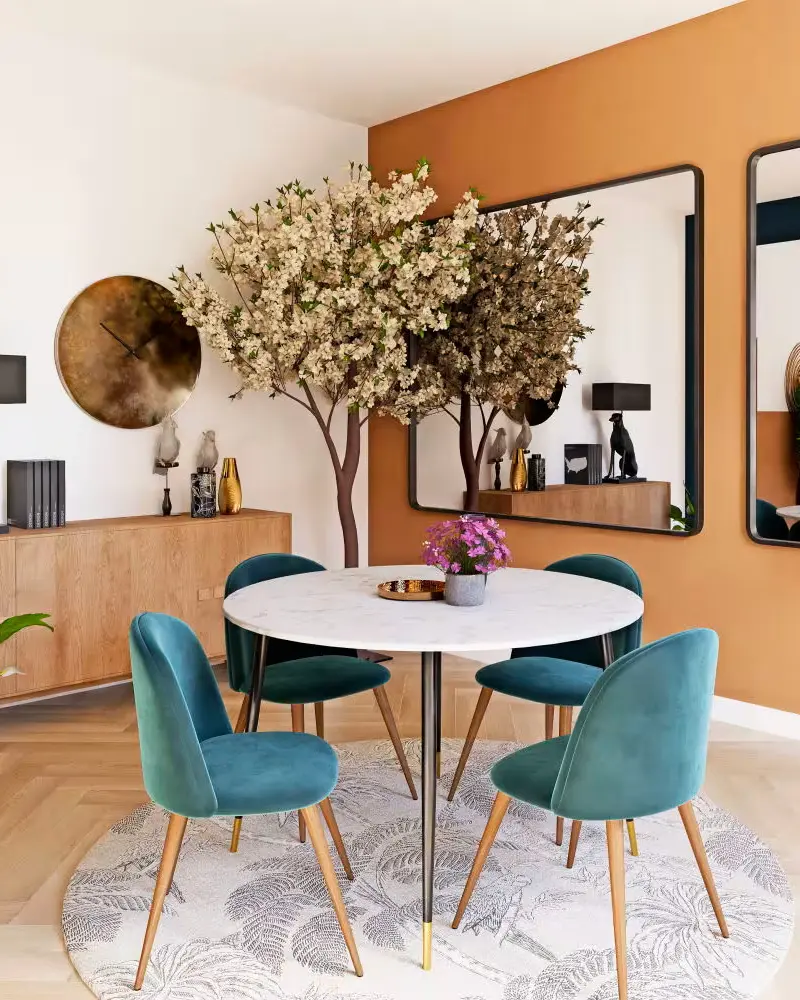 table a manger marbre blanc ronde