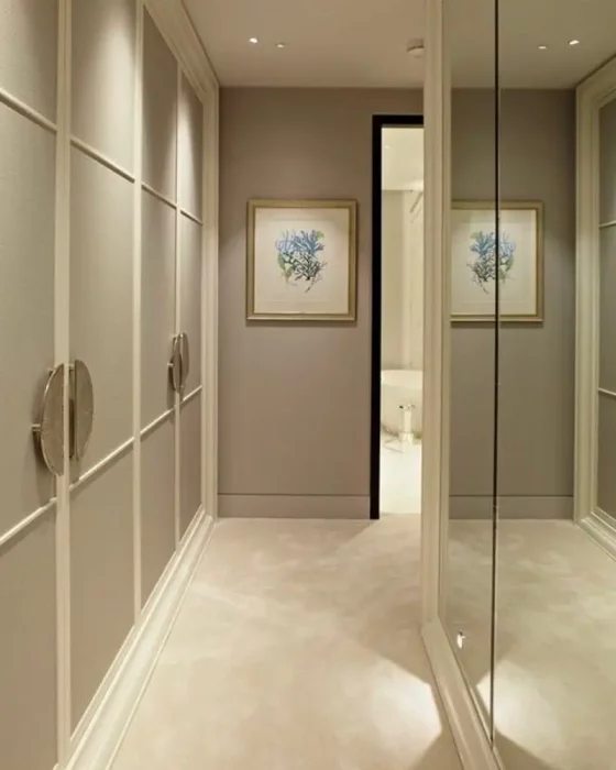 deco couloir placard miroir