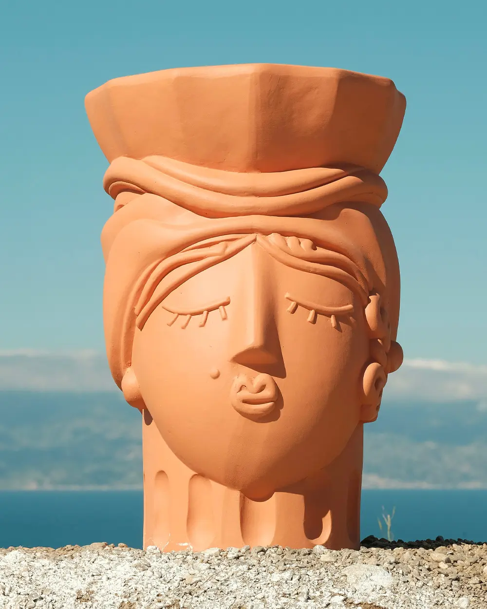 tabouret visage orange