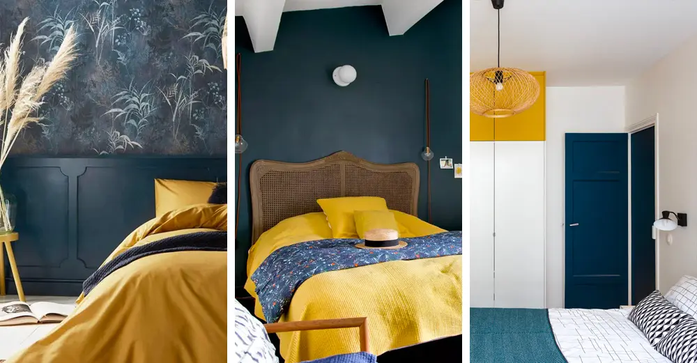 Associer le bleu nuit et le jaune dans la déco de la chambre | My Blog Deco