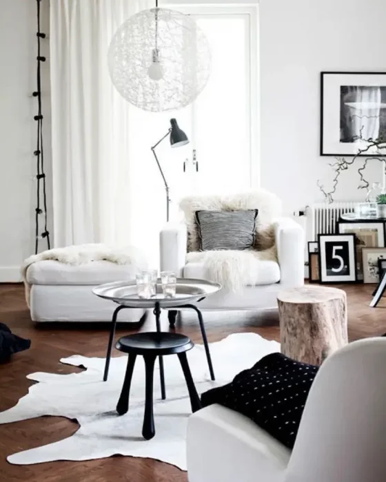 deco salon cosy cocooning blanc