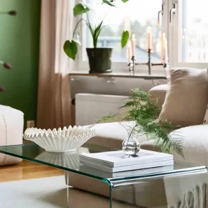 deco salon vert blanc