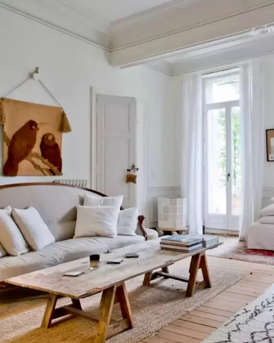 deco salon campagne chic bois