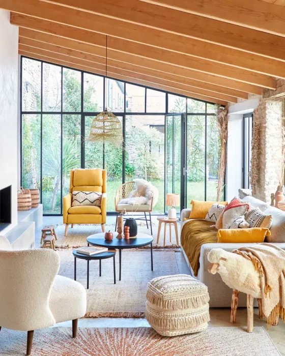 fauteuil vintage deco salon cocooning