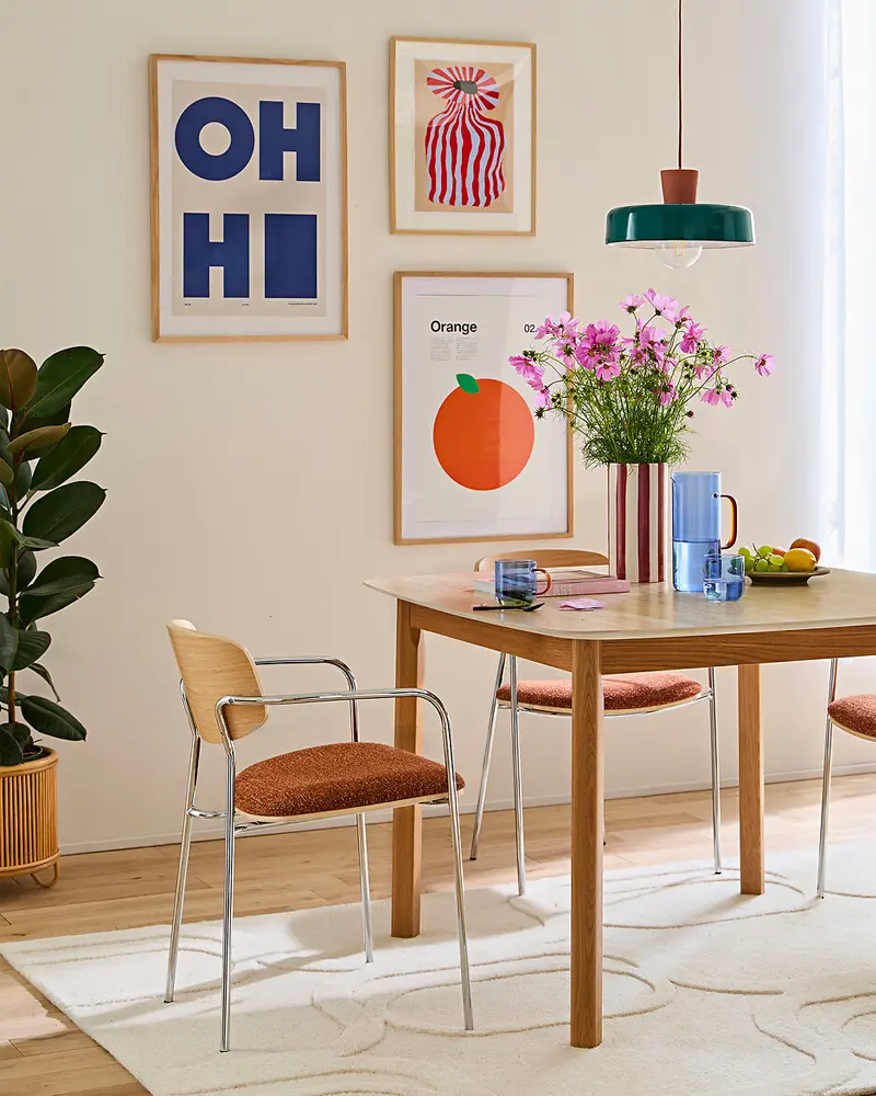 table a manger travertin carree