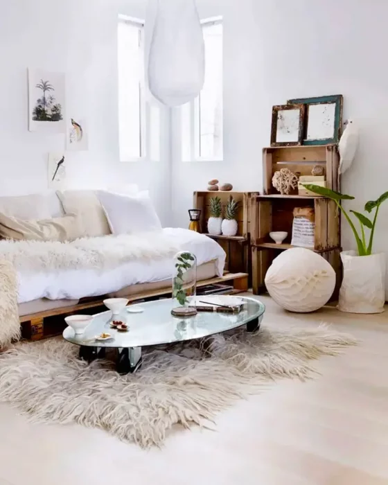 deco salon recup chic bois