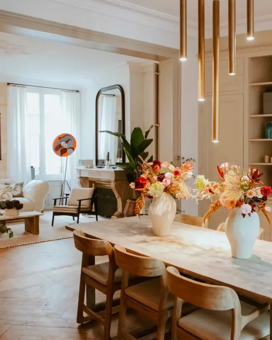 deco salle a manger chic bois