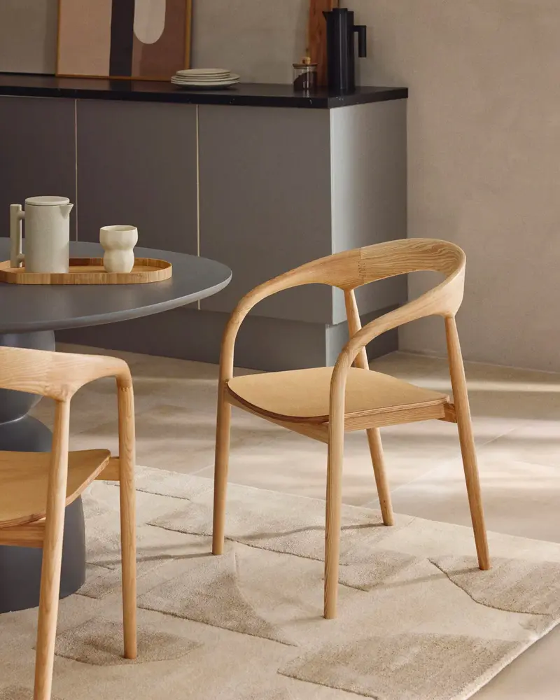 chaise bois accoudoirs