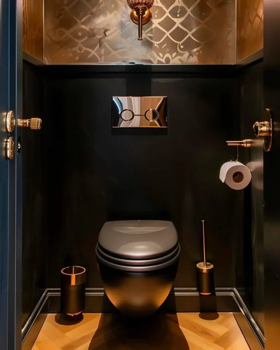 deco toilettes chic dore