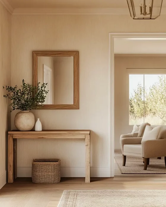 deco entree chic naturelle bois