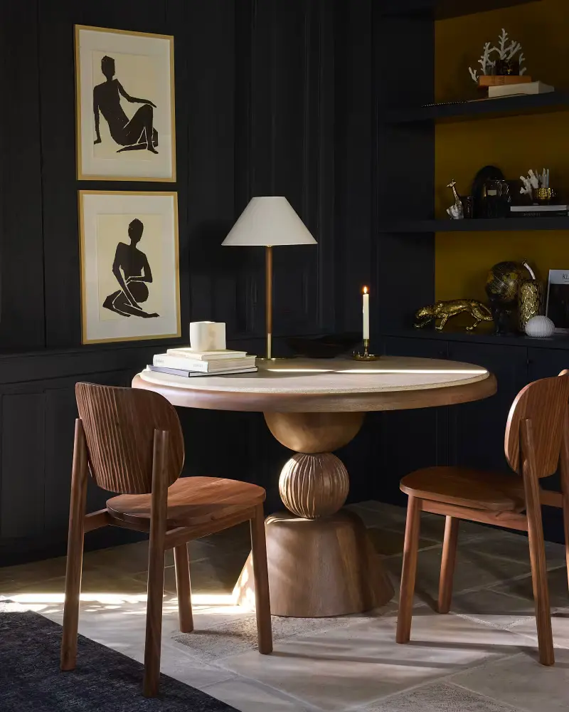 chaise bois arrondie