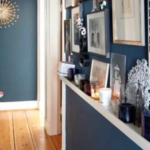 deco couloir bleu blanc