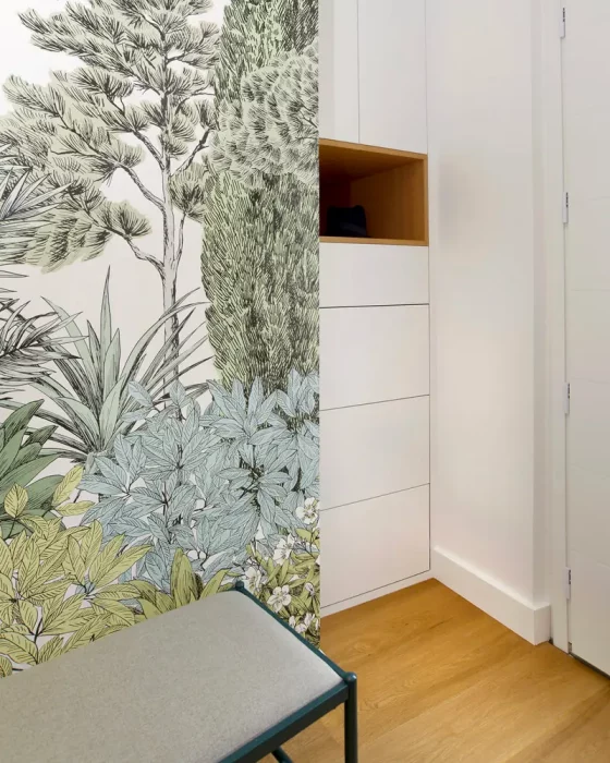 deco couloir zen papier peint