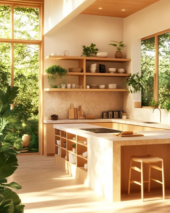 deco cuisine zen bois