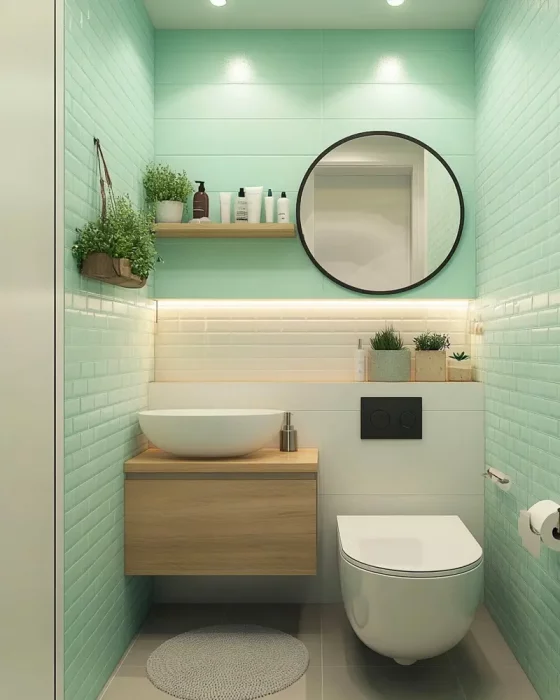 deco toilettes wc zen vert