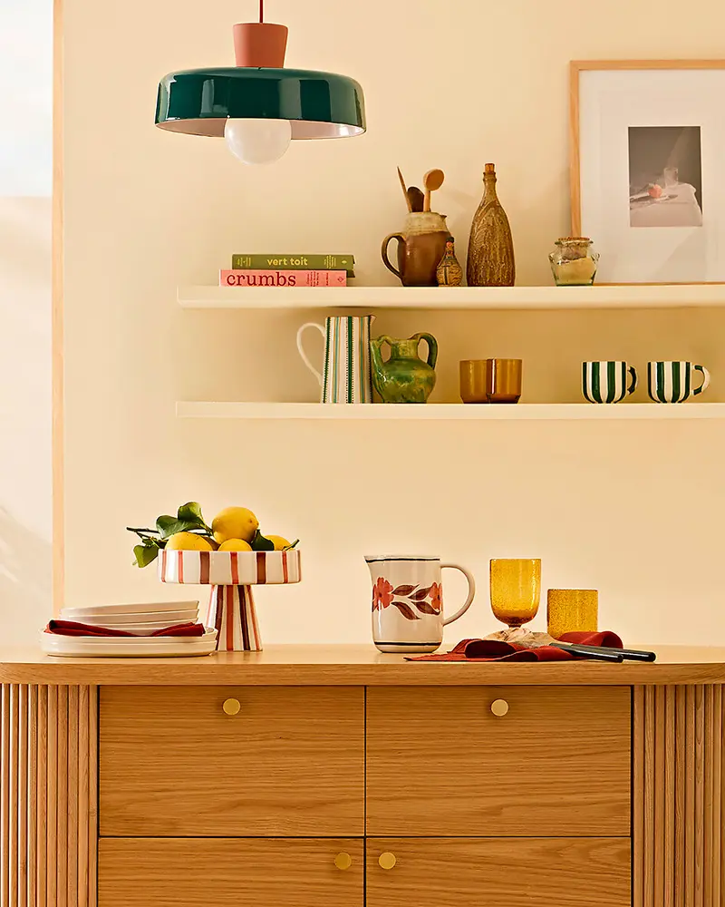 suspension cuisine ceramique coloree