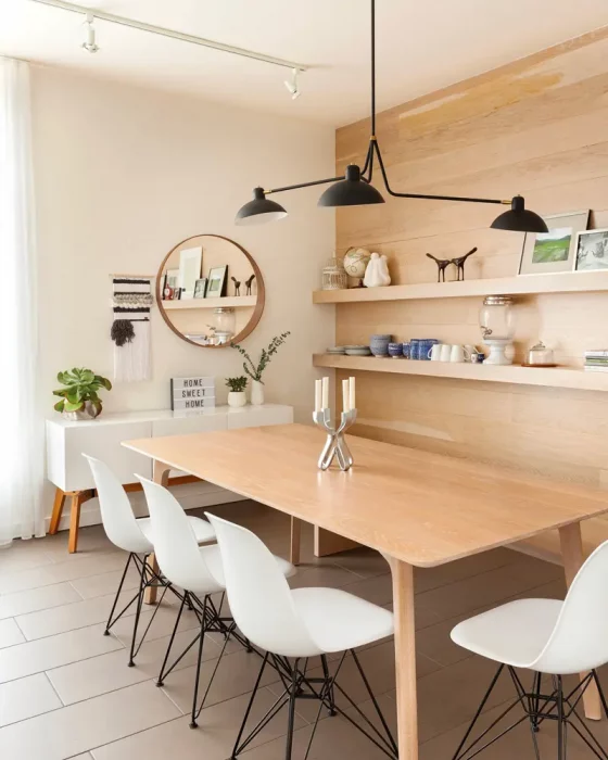 deco salle a manger table bois scandinave