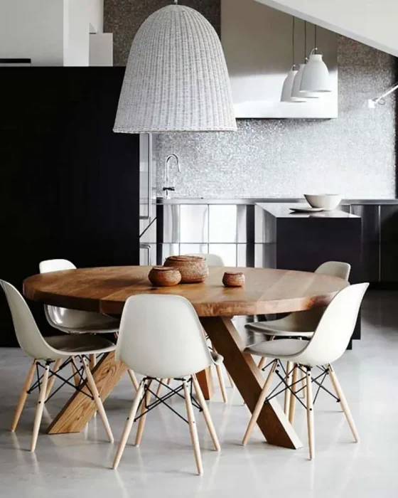 deco salle a manger noir blanc sandindave