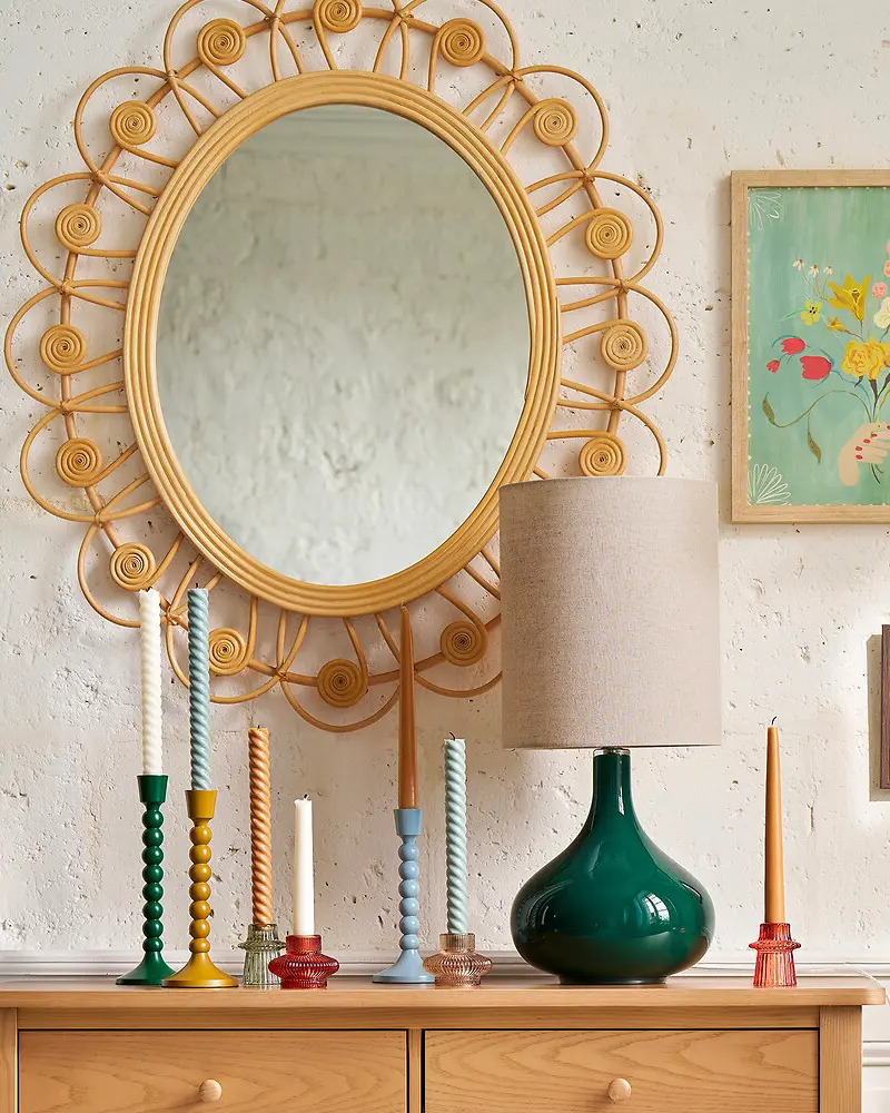 lampe retro verre lin