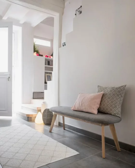 banc scandinave vintage deco couloir