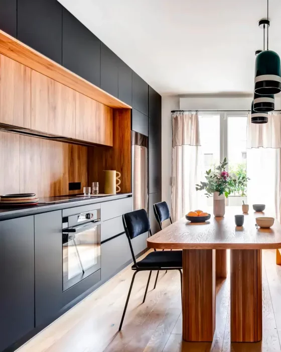 deco cuisine zen noir bois