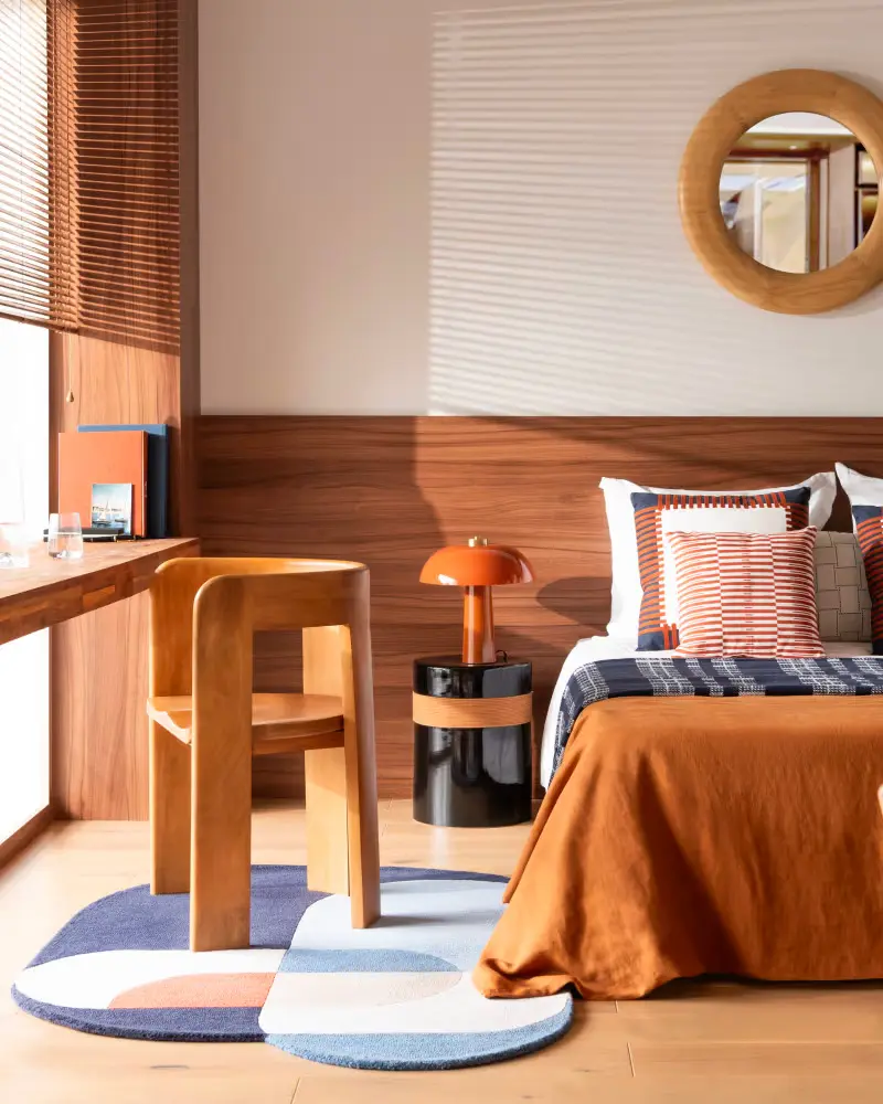 lampe vintage metal orange