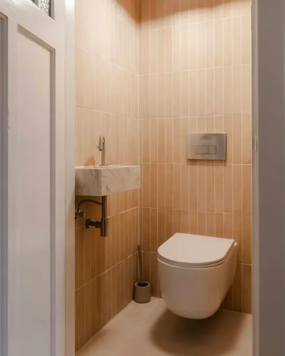deco toilettes wc minimaliste beige