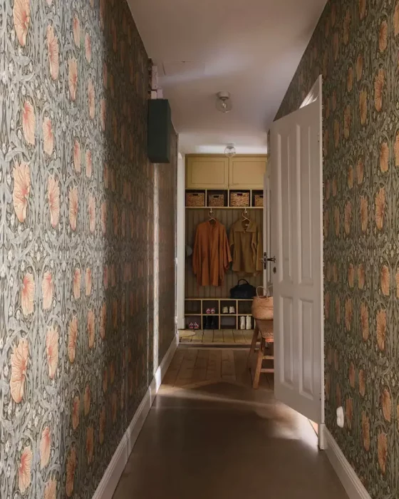 papier peint vintage deco couloir