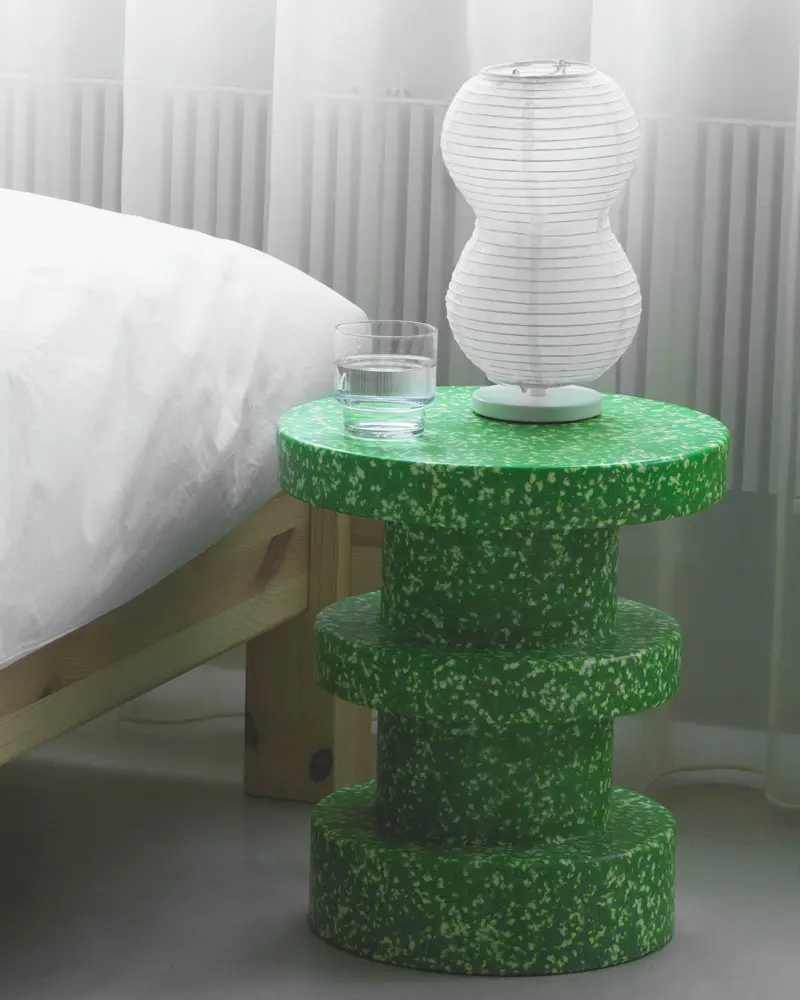 tabouret vert terrazzo