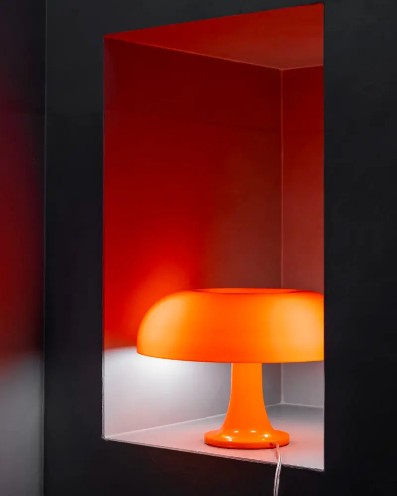 lampe vintage retro plastique orange