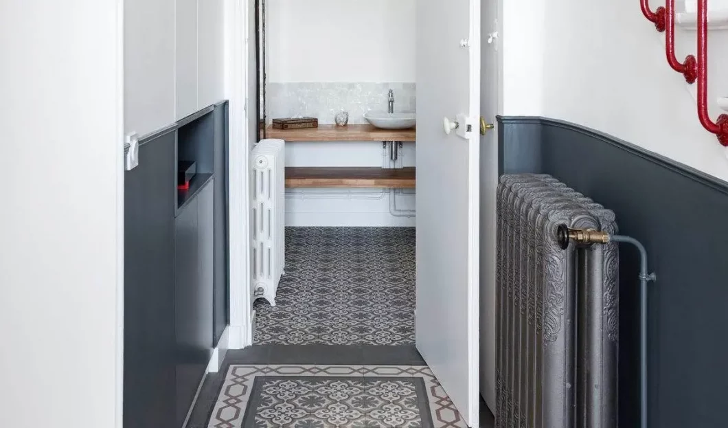 deco entree gris blanc
