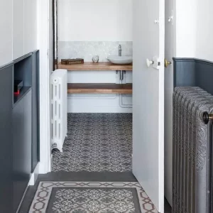 deco entree gris blanc