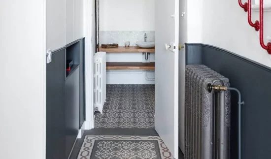deco entree gris blanc