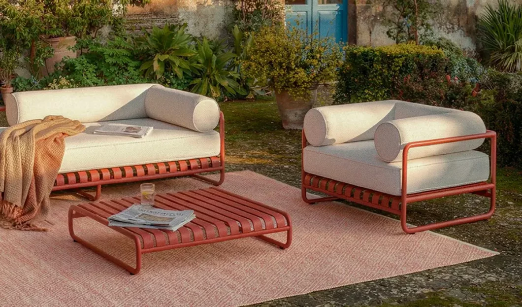fauteuil jardin terracotta